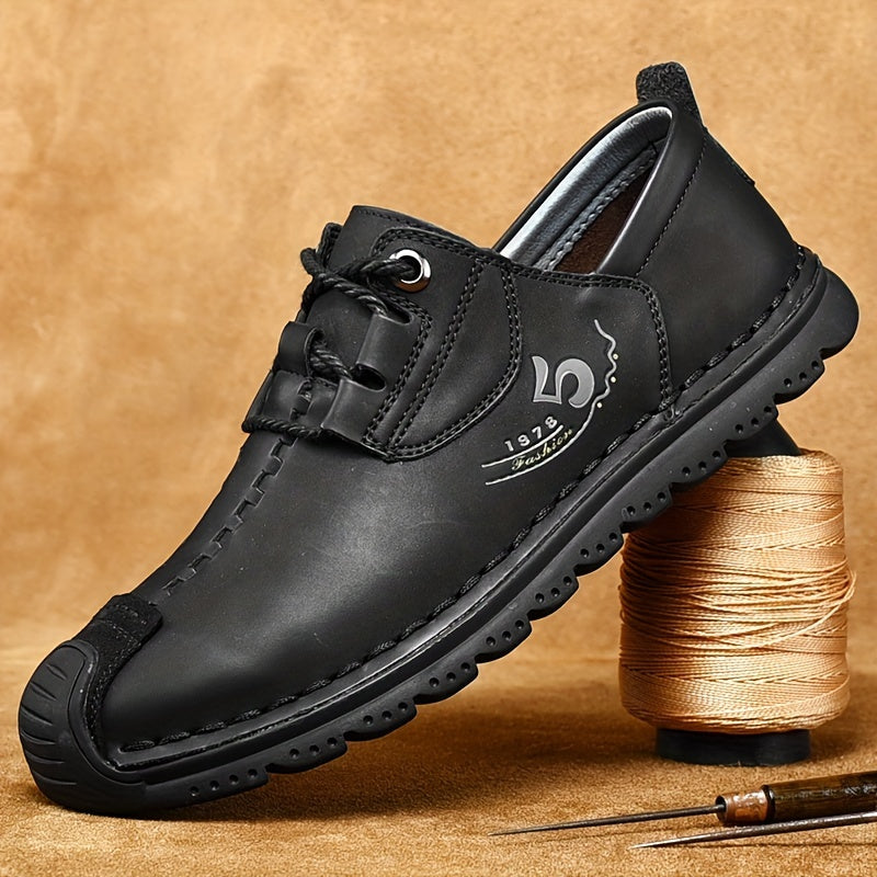 Men's Lace-up Synthetic Leather Shoes Comfortable And Breathable