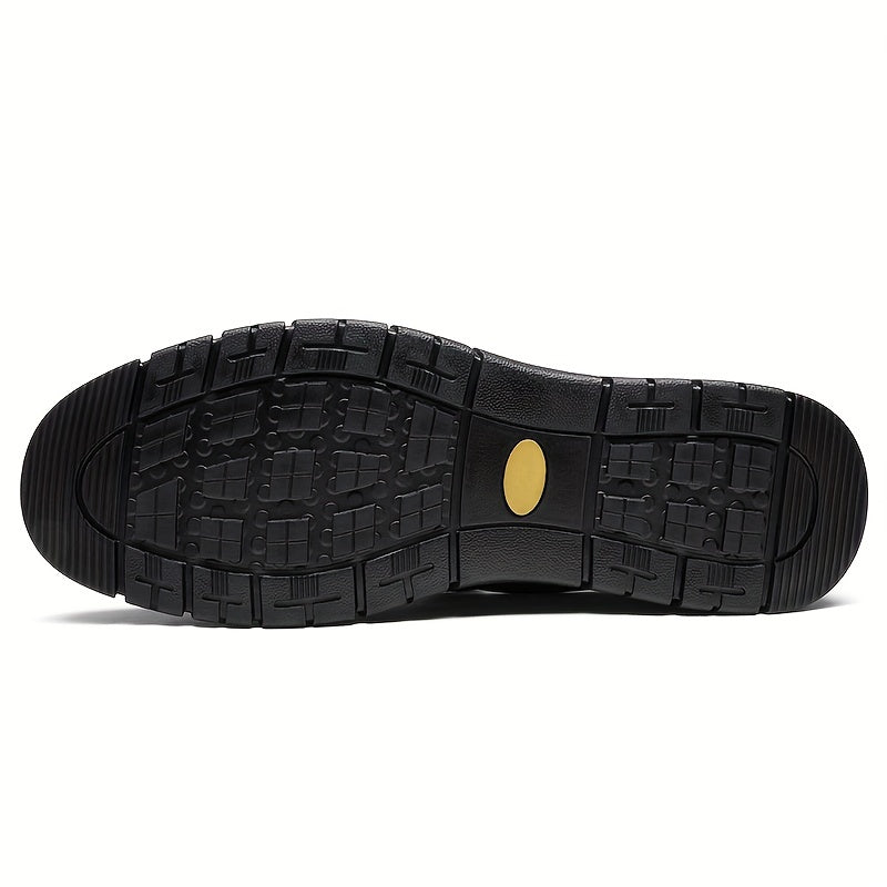 Men's Leather Loafer Shoes Padded Collar Non Slip Slip On Shoes Spring Summer