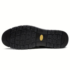Men's Leather Loafer Shoes Padded Collar Non Slip Slip On Shoes Spring Summer