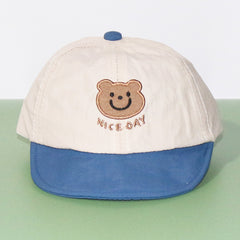 Kids Sunshade Baseball Cap with Letter Embroidery