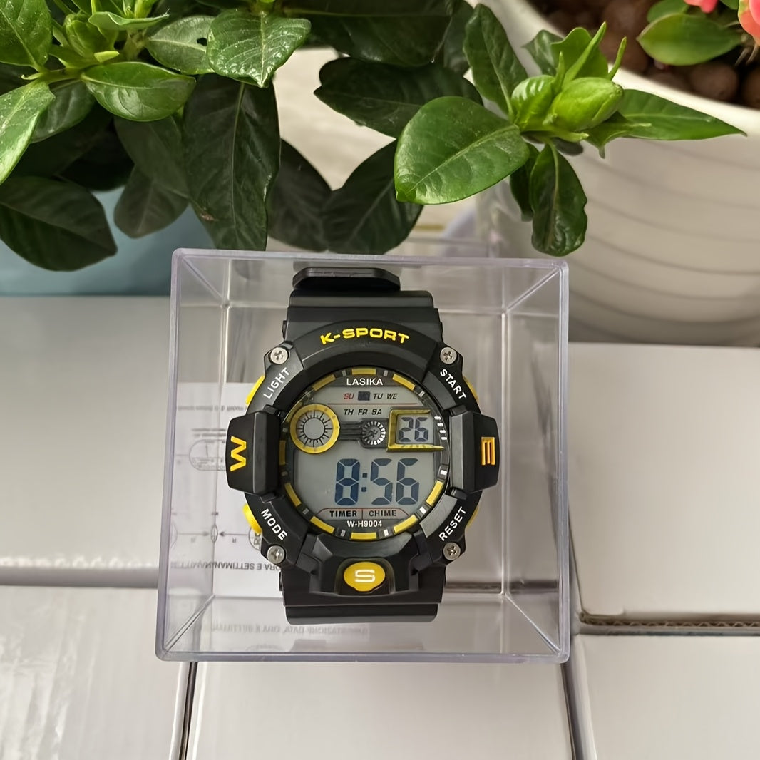 Boys' Sporty Digital Watch Alarm Stopwatch Waterproof Strap Ideal for Swimming