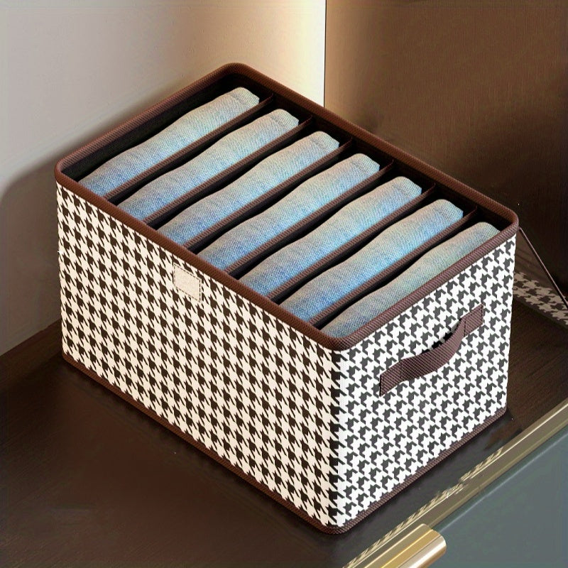 Houndstooth Pattern Storage Box Lightweight Organizer