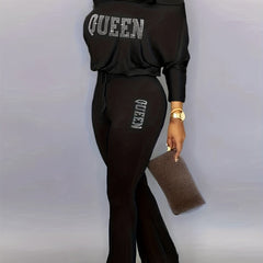 Off Shoulder Jumpsuit Wide Leg Casual Long Sleeve