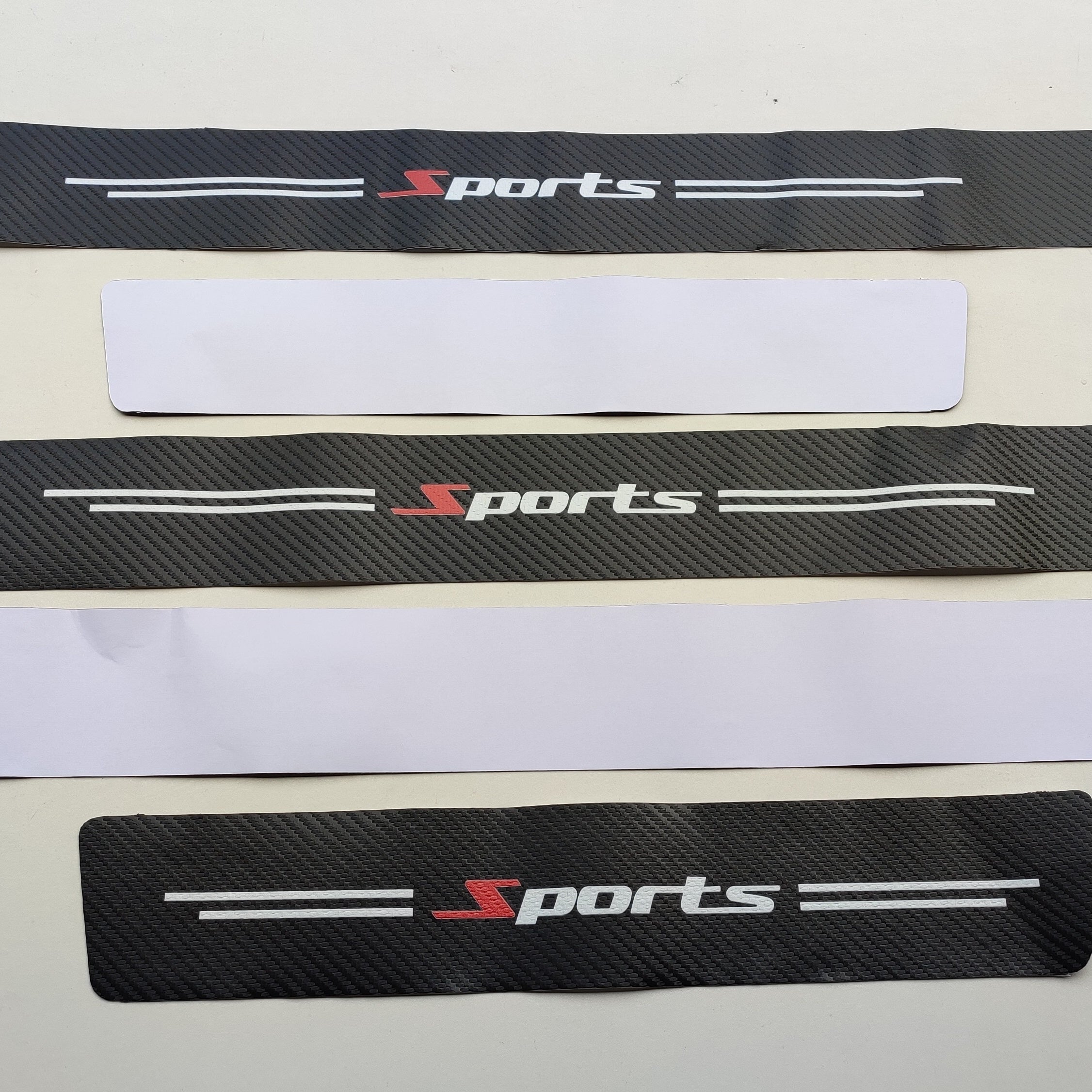 Universal Car Door Sill Scuff Plate Rear Bumper Protector Guard 5pcs