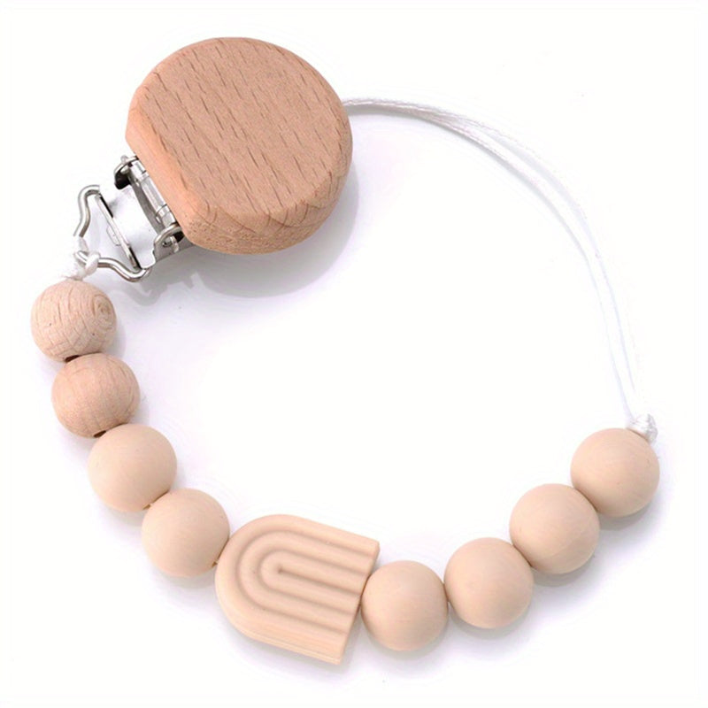 Baby Beech Pacifier Clip Anti-drop Silicone Teething Chain Toy