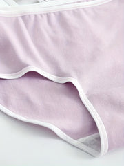5pcs Solid Briefs Stretchy Intimates Panties Women's Lingerie