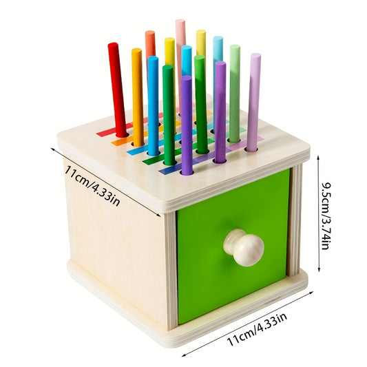 Wooden Drawer Classification Box Shape Recognition Coin Toy