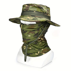Camouflage Sunscreen Hat & Neck Cover for Outdoor Activities