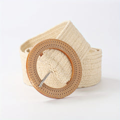 Wide Braided Belt Elastic Loose Leather Belt For Men