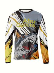 Men's Shark Workout Shirt High Stretch Compression Base Layer