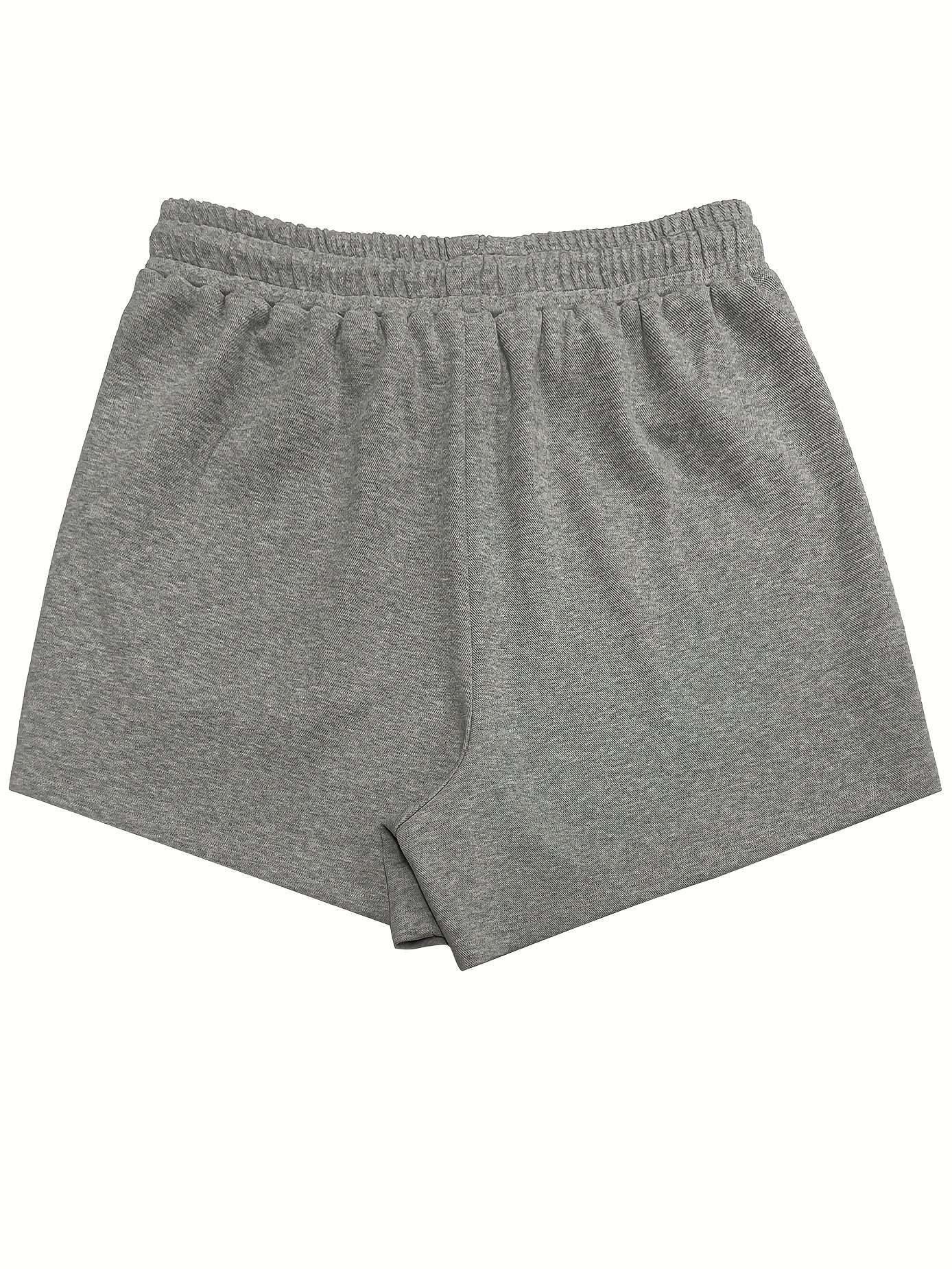 Casual Shorts Women's Plus Solid Elastic Drawstring Shorts