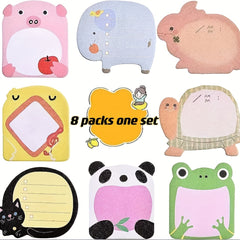 8pcs set Animal Sticky Notes For Fridge Office School Memo 8 Styles