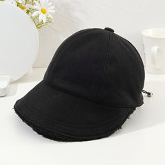 Lamb Wool Fisherman Hat Fleece Warm Unisex Baseball Cap Autumn