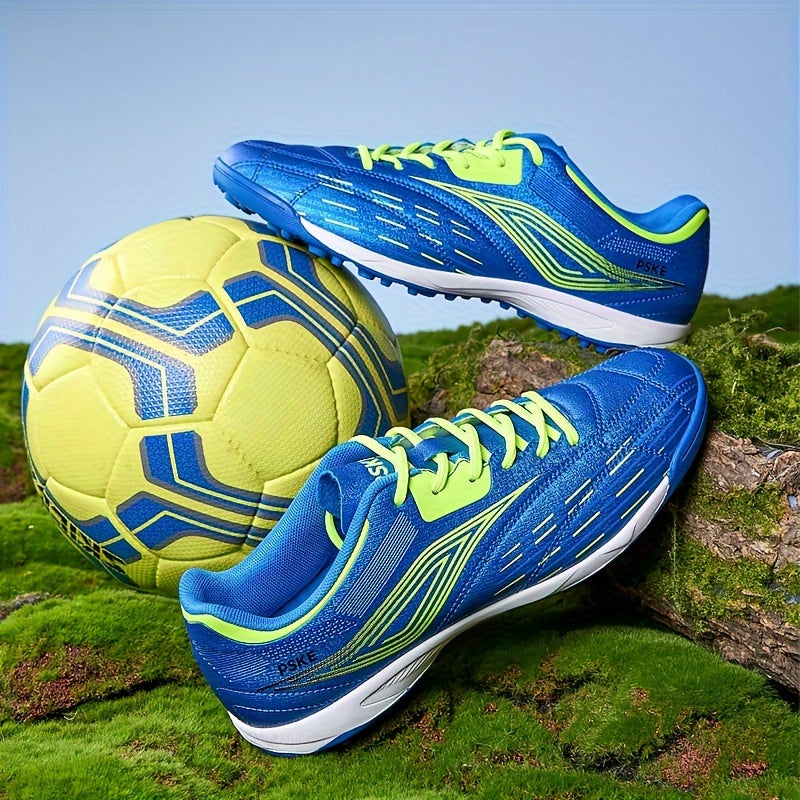Boy's Low Top Turf Football Boots Anti-skid Lace Up TF Soccer Cleats