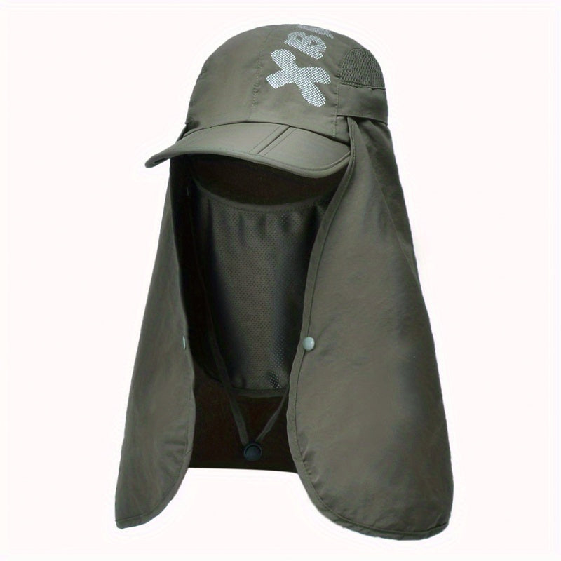 Sunscreen Bucket Hat With Large Shawl - Outdoor Men's Quick-drying Cap