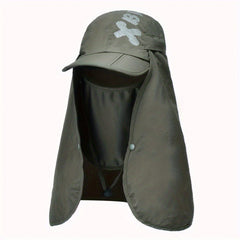 Sunscreen Bucket Hat With Large Shawl - Outdoor Men's Quick-drying Cap