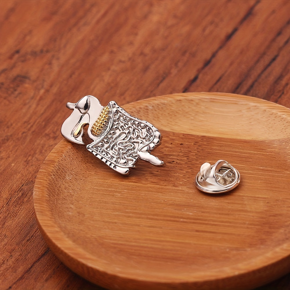 Unique Large Intestine Plating Brooch for Girls