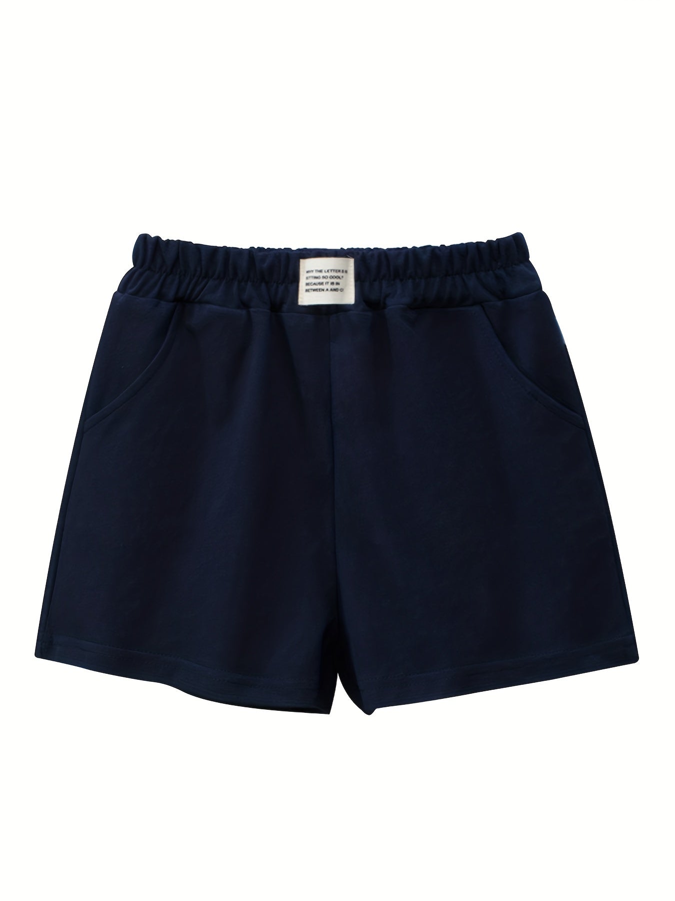 Toddler Girls Letter Patch Pocket Cotton Track Shorts
