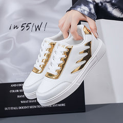 Women's Low Breathable Skate Shoes Lace-up Sneakers