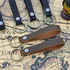 5pcs Cowhide Key Chain With Strong Buckle for Camping Hiking Travel