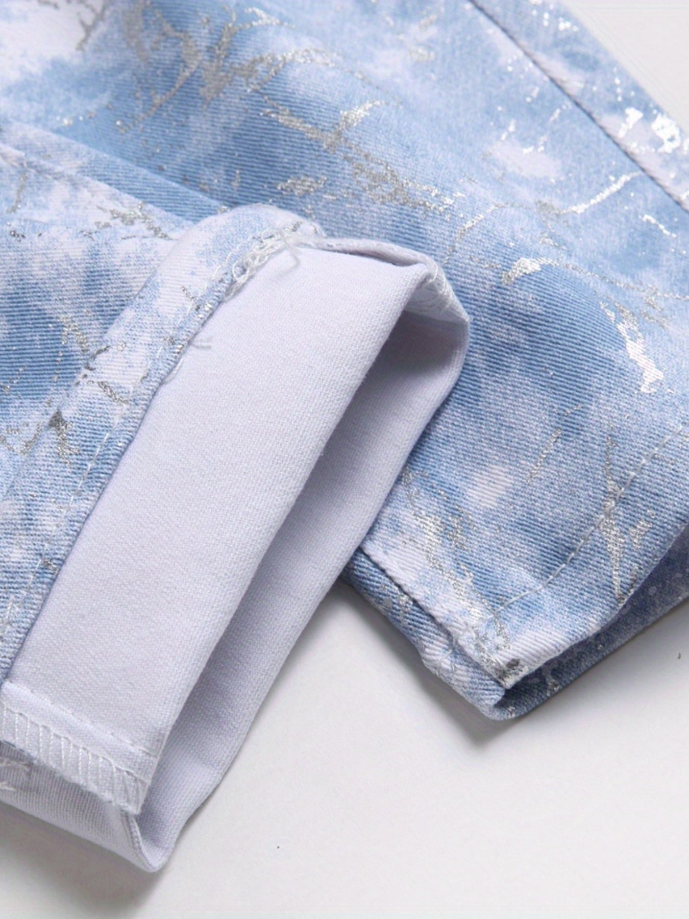 Men's Stretch Graffiti Print Jeans