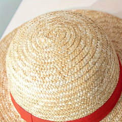 Breathable Woven Straw Sun Hat Short Brim for Men Women