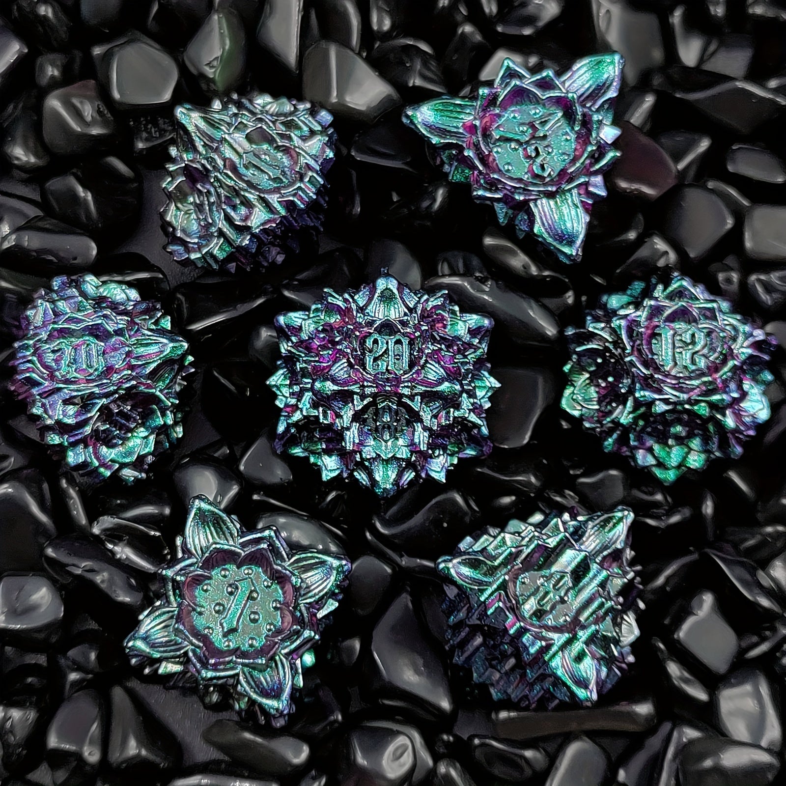 Lotus Metal Skeleton Dice Set for Table Game