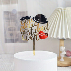 Father's Acrylic Cake Plug - Love Dad Birthday Decoration