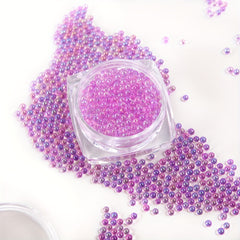 2mm Glass Bubble Beads for Crafts Nails Shoes Bags DIY Art Resin Crafting