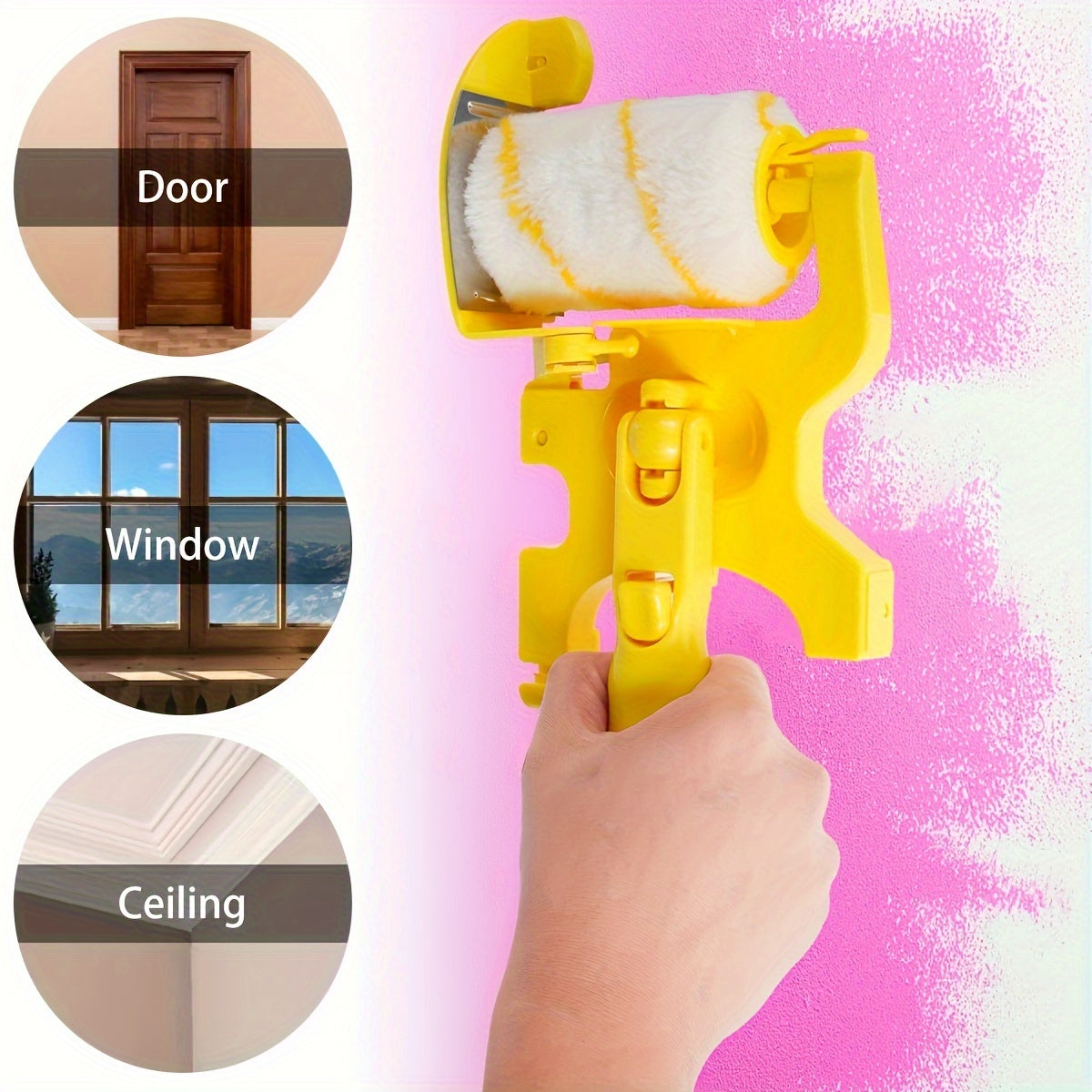 4pcs Clean Paint Roller Brush for Home Painting Edge Latex Roller