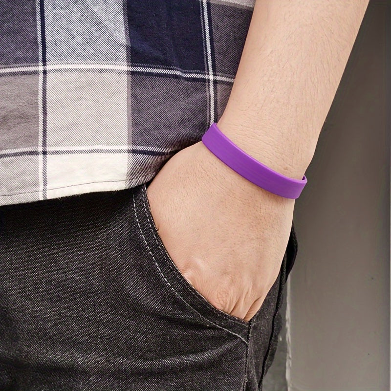 Silicone Rubber Wristband Cuff Bracelet Sports