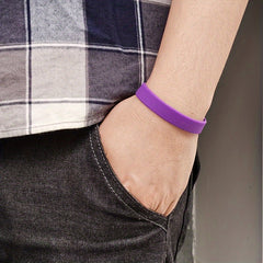 Silicone Rubber Wristband Cuff Bracelet Sports