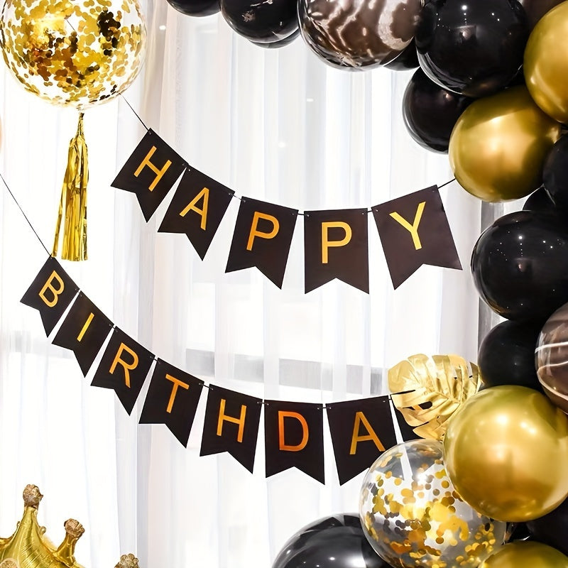 Golden Confetti Balloon Set for Birthday Party Decoration