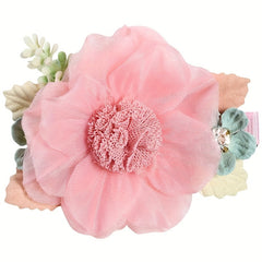 Girls Artificial Flowers Hair Clips Princess Hair Accessories
