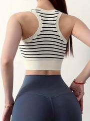 2pcs Striped Sports Tank Top Women's Summer Tops
