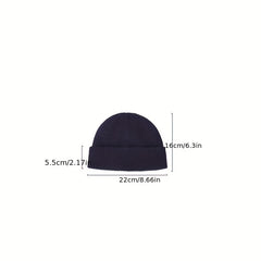 Unisex Knitted Solid Winter Beanie Hat Warm Bonnet Cap