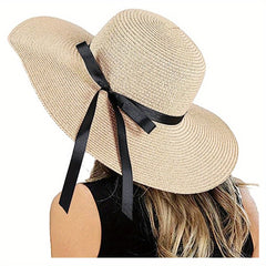 Wide Brim UV Protection Straw Sun Hat for Women