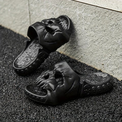 Men's Skull Slides Casual Outdoor Slippers