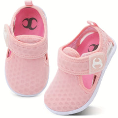 Breathable Mesh Aqua Shoes For Baby Girls - Non Slip Lightweight Wading Shoes