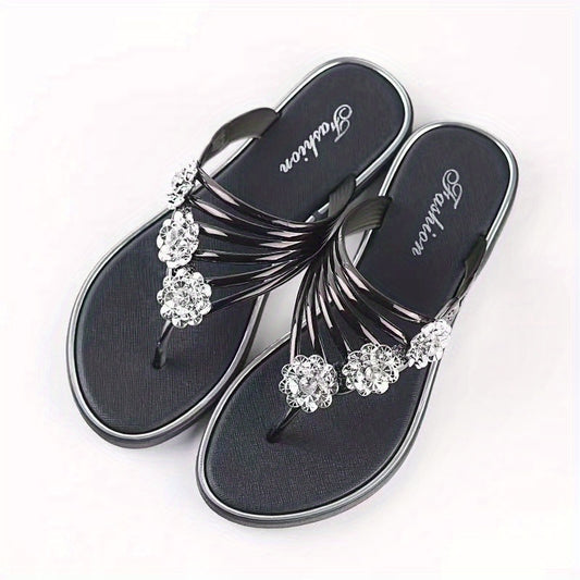Women's Summer Flat Sandals Herringbone Slippers