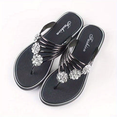 Women's Summer Flat Sandals Herringbone Slippers