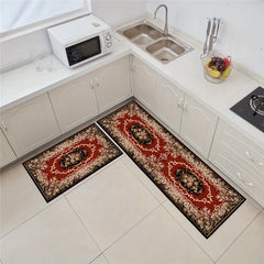 Boho Kitchen Rugs Set - Vintage Floral Anti Fatigue Long Strip Floor Mats