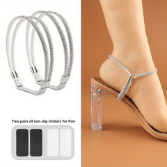 Elastic Rhinestone Shoe Anklet Straps For High Heels