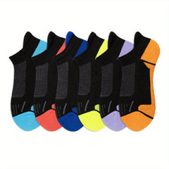 6 Pairs Colorblock Sports Socks for Women