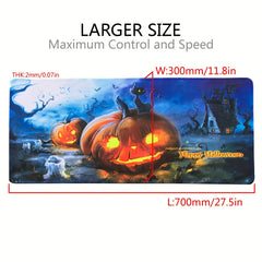 Happy Halloween Pumpkin Ghost And Bats Mouse Pad XL