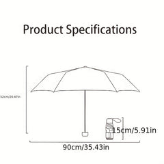 Portable Waterproof Windproof Folding Umbrella