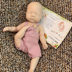 10 Inch Unpainted Silicone Reborn Girl Doll Soft & Washable with Pink Trousers