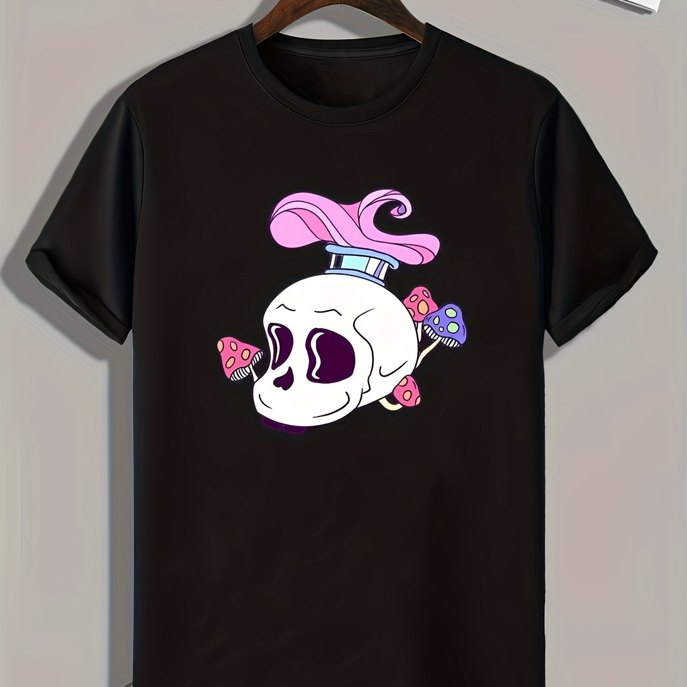 Cartoon Skull Print Men's Graphic T shirt Casual Comfy Tees For Summer