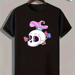 Cartoon Skull Print Men's Graphic T shirt Casual Comfy Tees For Summer