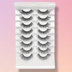 8 Pairs Natural 3D Silk False Eyelashes 13 15mm